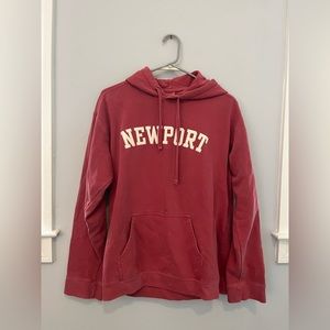 COMFORT COLORS RED NEWPORT HOODIE SIZE MEDIUM